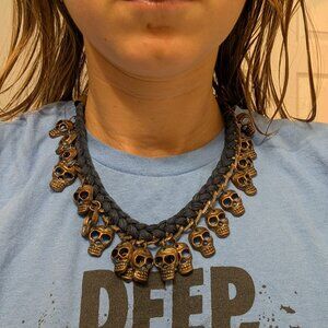 Zara Skull Necklace, adjustable length